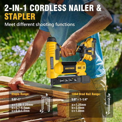 18-Gauge 2-in-1 Cordless Brad Nailer & Stapler Kit