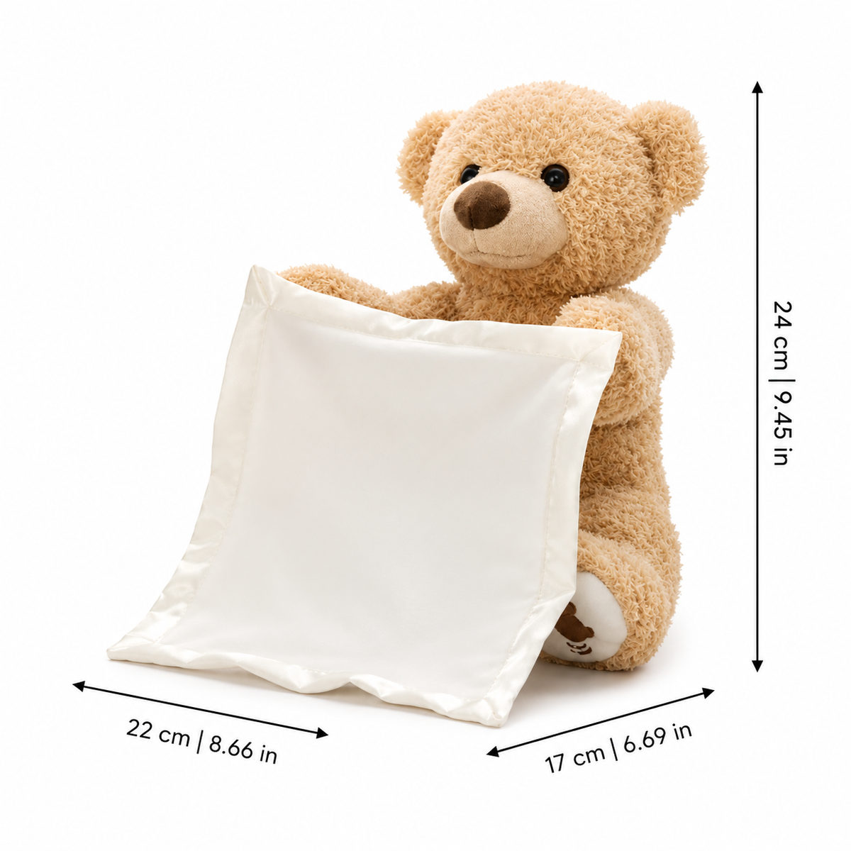 PeekPlush Peek-A-Boo Teddy Bear Toy With Motion & Sound For Kids