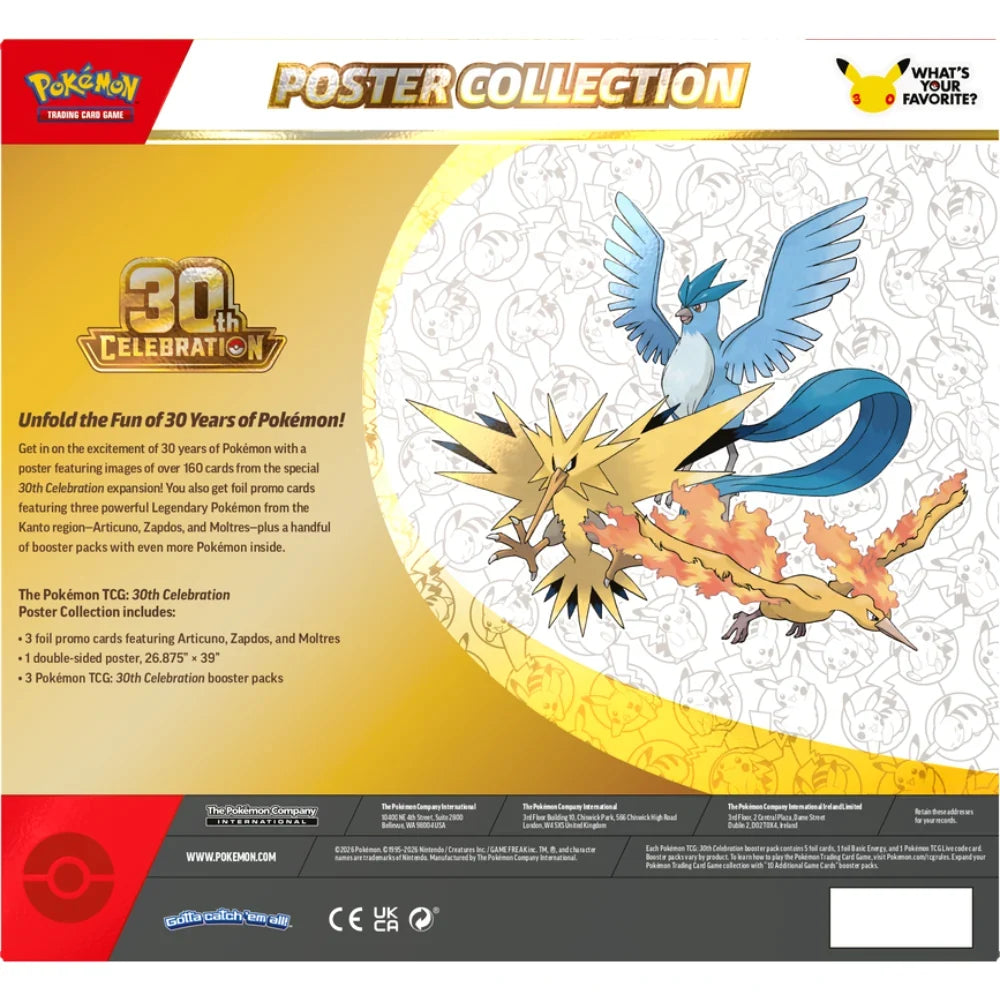 Pokemon TCG: 30th Celebration Poster Collection Box (PRE-ORDER)