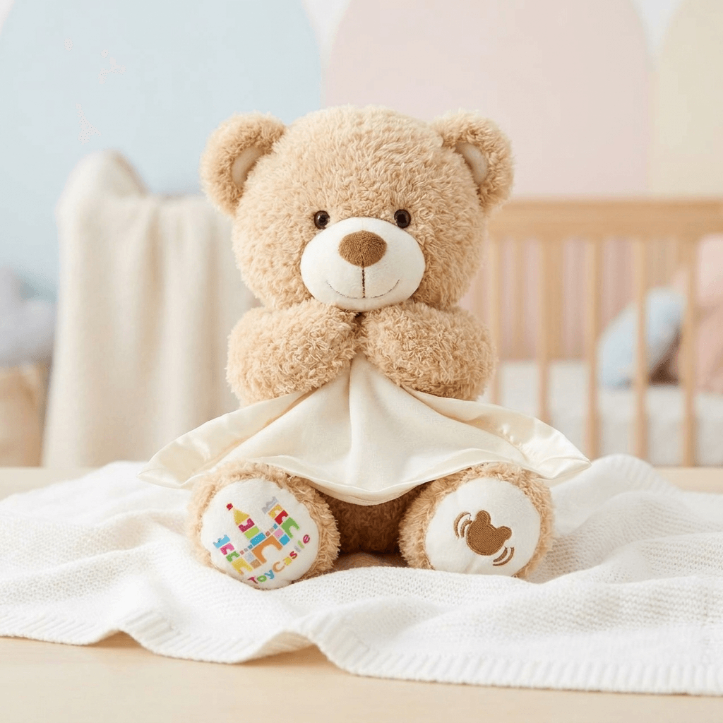 PeekPlush Peek-A-Boo Teddy Bear Toy With Motion & Sound For Kids